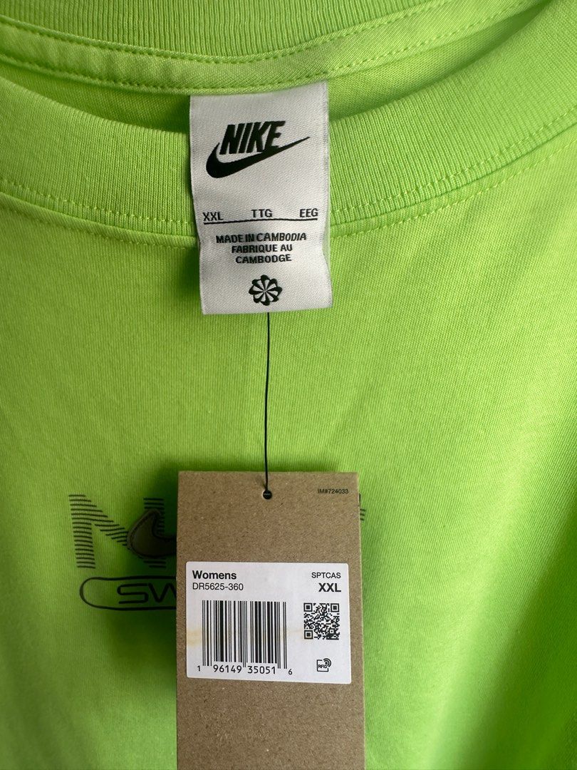 Lime green sales nike crop top
