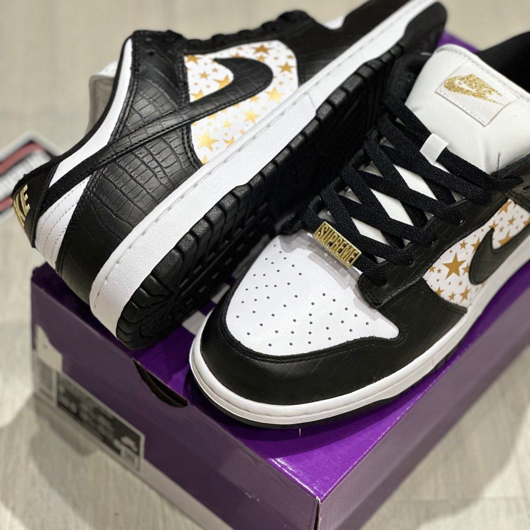 Nike SB dunk Low Supreme Stars (black) (Category: Sneakers) located in Quezon City. Submitted by inside_plug (Listing ID 1255306451, Image 3). Description: For sale Nike SB dunk Low Supreme Stars (black) P35,000 Brand new For more supreme/hype items, check out our: 📌 2nd flr., AVA Showroom (in front of Watsons) Ayala Malls ttVertis North QC Shipping: Lalamove (sameday) or LBC IG: @inside_plug.