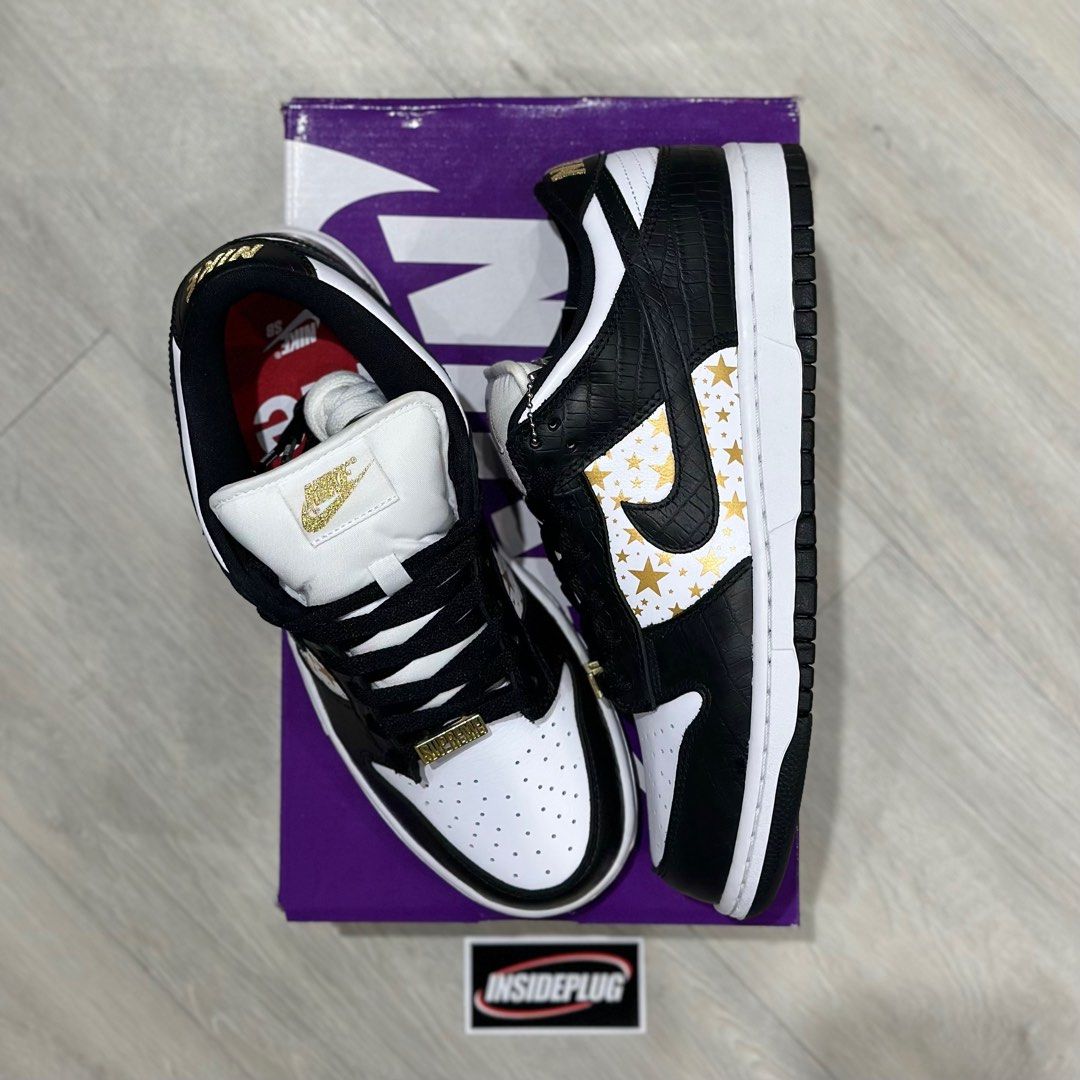Nike SB dunk Low Supreme Stars (black) (Category: Sneakers) located in Quezon City. Submitted by inside_plug (Listing ID 1255306451, Image 2). Description: For sale Nike SB dunk Low Supreme Stars (black) P35,000 Brand new For more supreme/hype items, check out our: 📌 2nd flr., AVA Showroom (in front of Watsons) Ayala Malls ttVertis North QC Shipping: Lalamove (sameday) or LBC IG: @inside_plug.