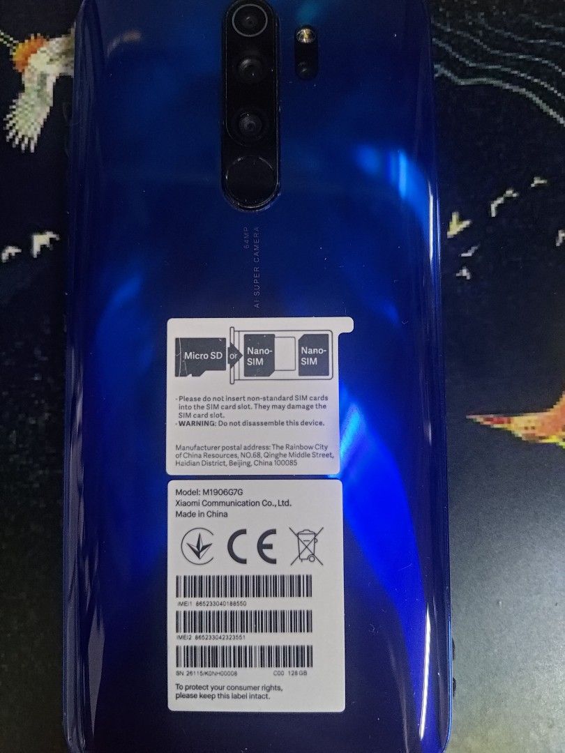 香港行貨紅米Note 8 pro 128GB 寶藍智能手機, 手提電話, 手機, Android