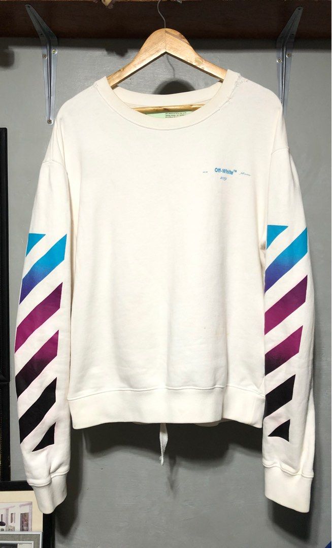 Diag gradient sweatshirt top