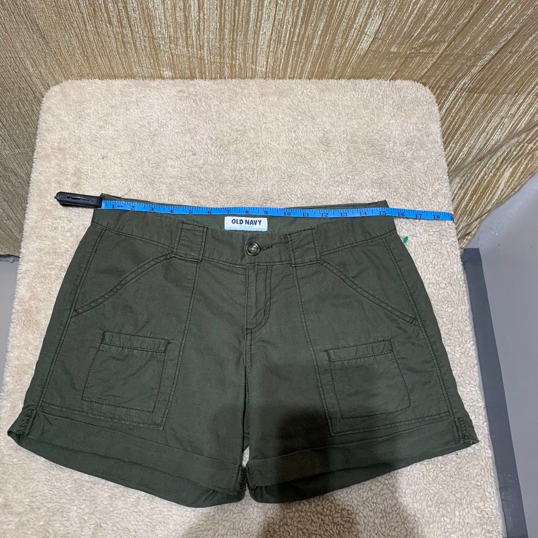 OLD NAVY WOMEN S COTTON SHORTS ARMY GREEN Please view all photos