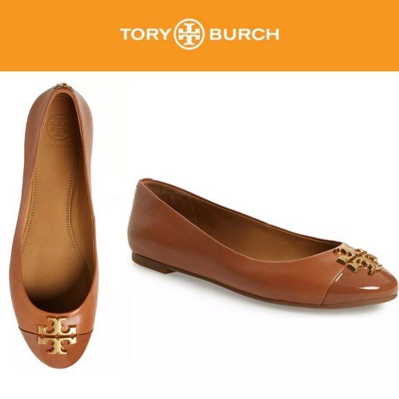 ORIGINAL TORY BURCH EVERLY CAP TOE BALLET FLATS Luxury