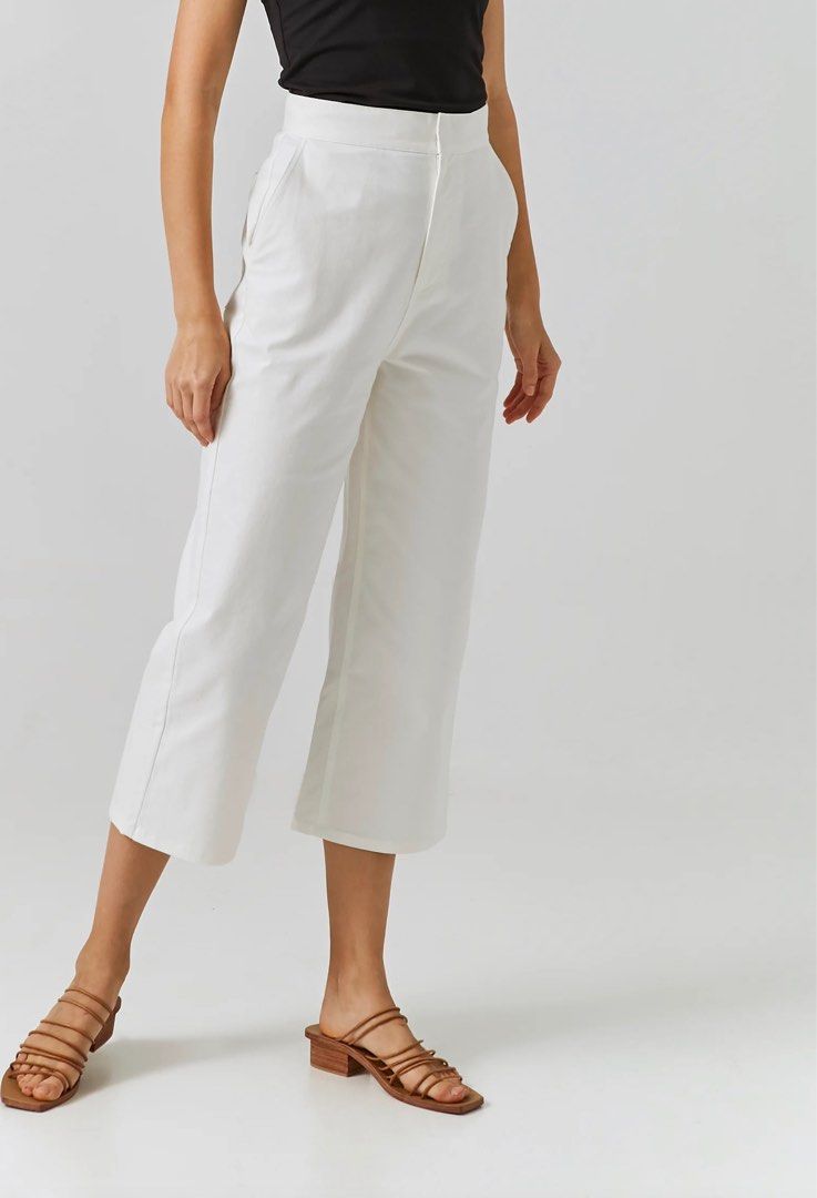 Cotton Stretch Full-Length Pants