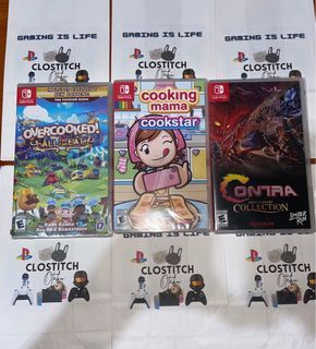 Overcooked All You Can eat, Cooking Mama Cookstar, Contra Collection ( All Brand New)Nintendo Switch