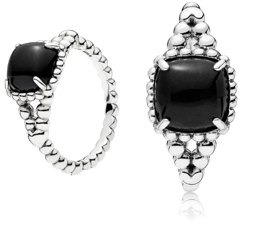 PANDORA Genuine Black Vibrant Spirit Sterling Silver Ring
