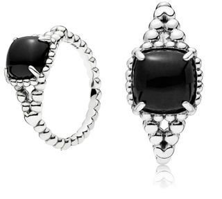PANDORA | Genuine Black Vibrant Spirit Sterling Silver Ring, (197188NCK).