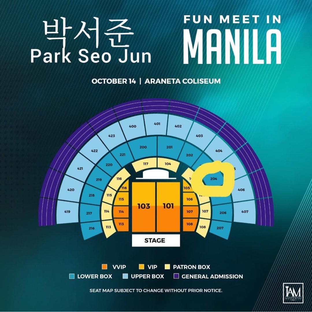 Park Seo Joon Fun Meet in Manila Lowerbox 204 (BELOW SRP!!), Tickets