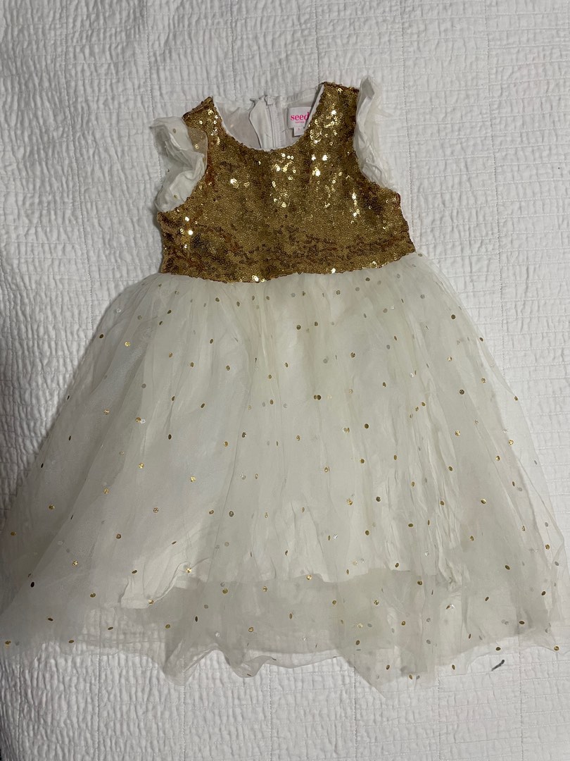 White and gold best sale dress kids