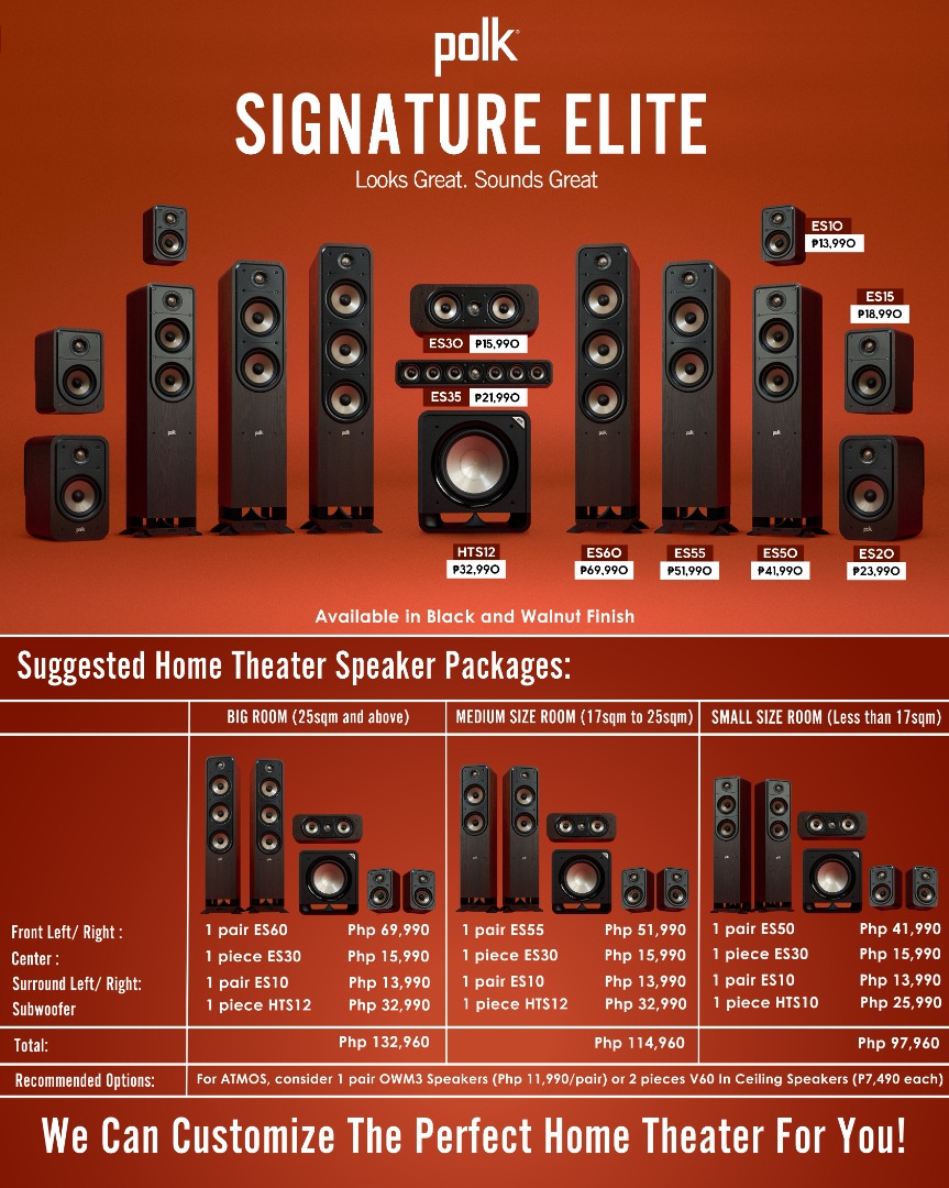 Polk Audio home theater * Hifi speakers, Audio, Soundbars, Speakers