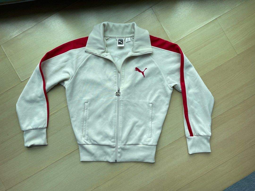 Red and clearance white puma jacket