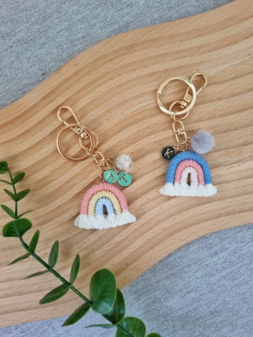 Rainbow keychain Hobbies Toys Stationery Craft Handmade