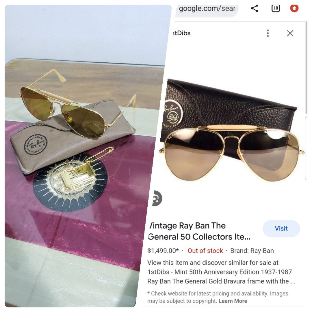 Rayban 50th aniv the general Men s Fashion Watches Accessories