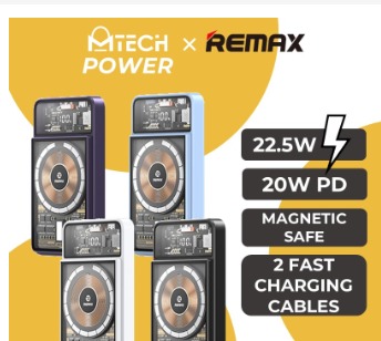 REMAX 10000mAh Walking Phantom 20w + 22.5W Cabled Magnetic Wireless ...