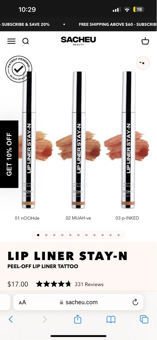 SACHEU Lip Liner TIKTOK VIRAL, Beauty & Personal Care, Face, Makeup on