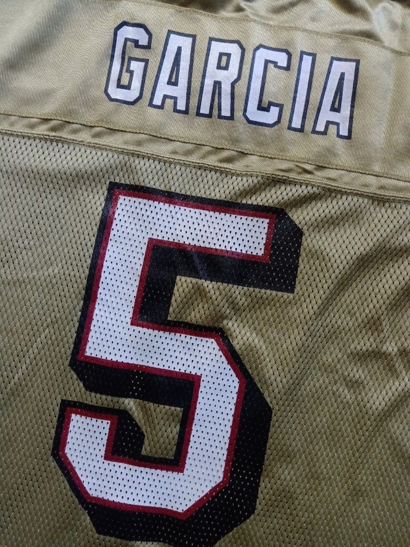 Authentic San Francisco 49ers #5 Jeff Garcia Gold Rush NFL Football Jersey  VTG