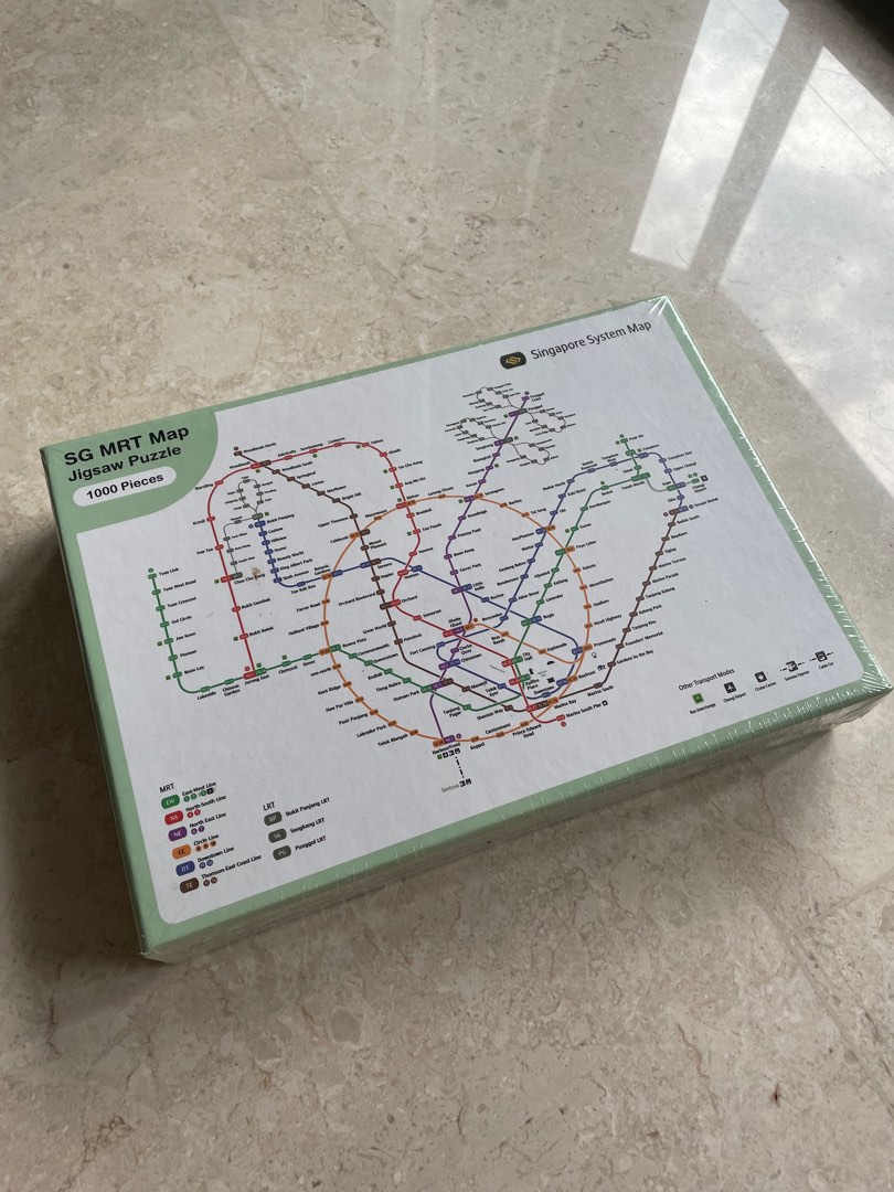 SG MRT Map Jigsaw Puzzle (1000 pieces), Hobbies & Toys, Toys & Games on