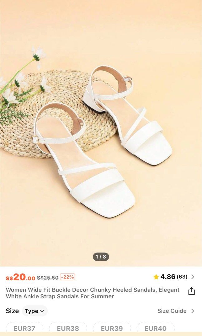 White heels outlet size 8