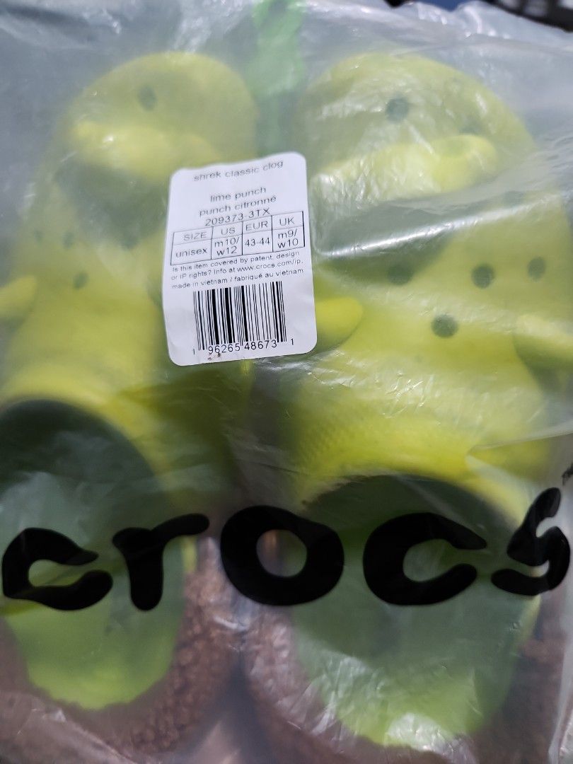 Crocs SHREK Classic Clog Lime Punch Men Size 10/W12 Confirmed order! Brand  new!