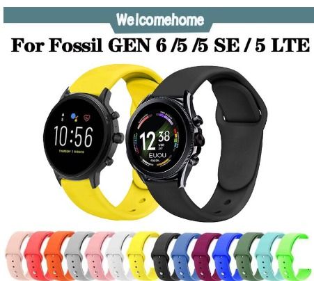 Silicone Sports Strap For Fossil gen 6 44mm Gen6 gen 5 5e Gen5 LTE 45mm Band Replacement Wrist Watchbands Soft Bands JL2712 Men s Fashion Watches Accessories Accessory holder box