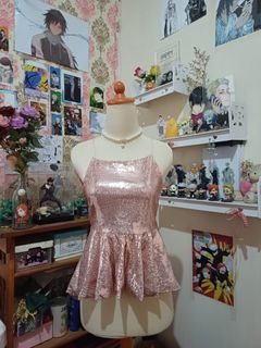 Tanktop Pink Sequin