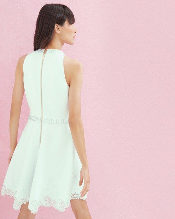 Ted Baker cut label Zaffron A line dress with lace