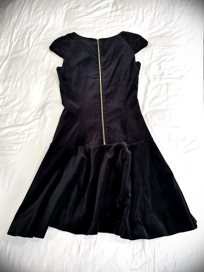 Ted baker top black velvet dress