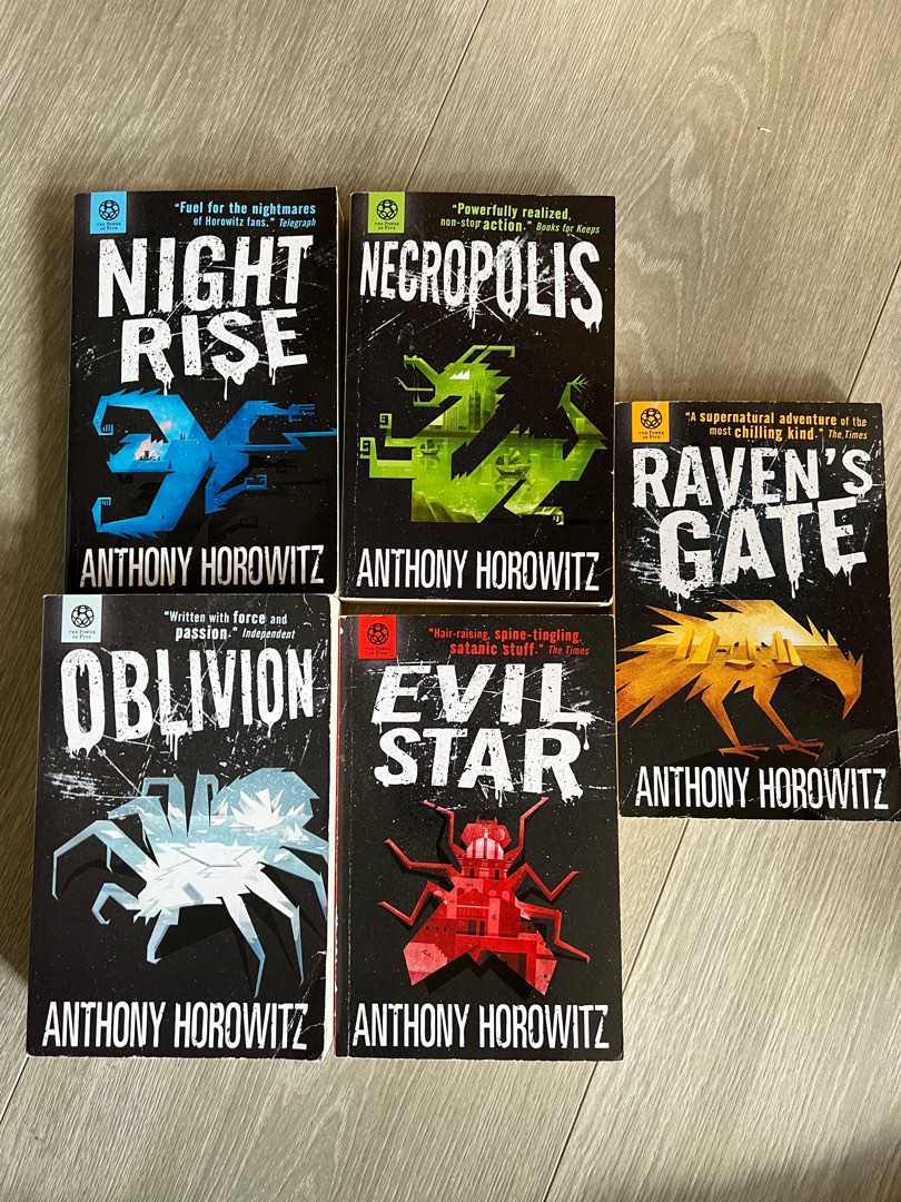 The Power of Five series by Anthony Horowitz, 興趣及遊戲, 書本 & 文具, 小說 & 故事書 Carousell