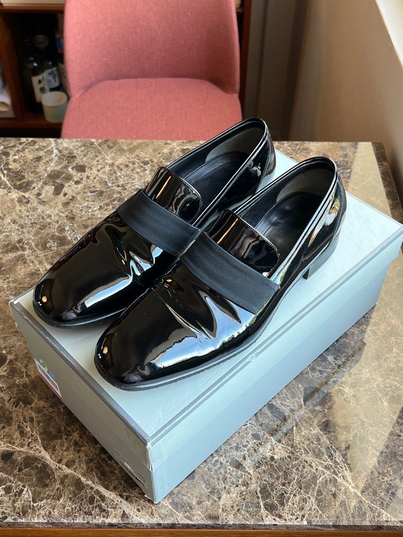 Men patent loafers best sale