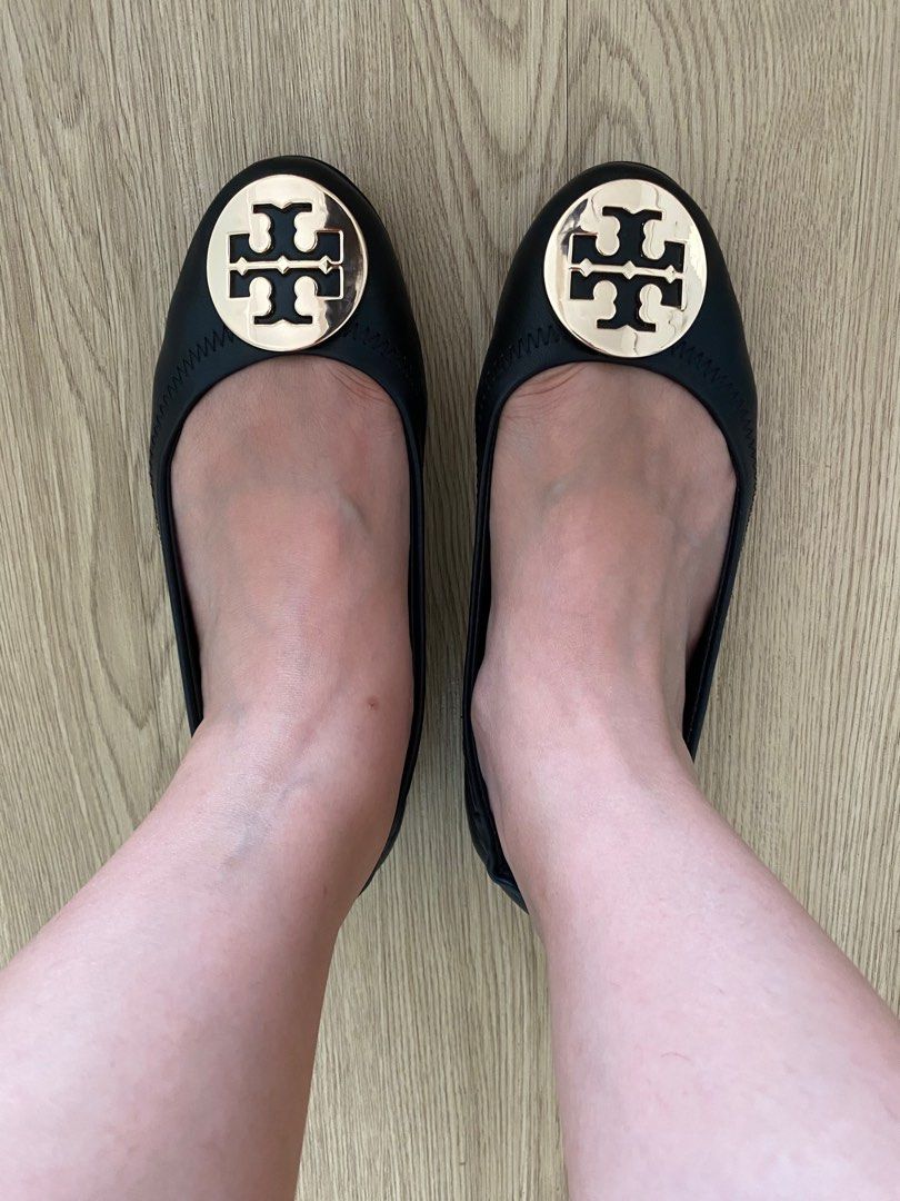 Tory burch 2025 black flat shoes