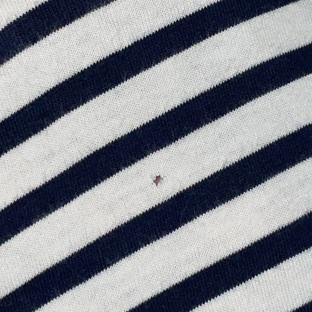 Uniqlo Mickey Mouse Striped Shirt (Category: Shirts) located in Marikina City. Submitted by icebear0821 (Listing ID 1255240872, Image 3). Description: • Size XS • Has a small hole but barely noticeable .