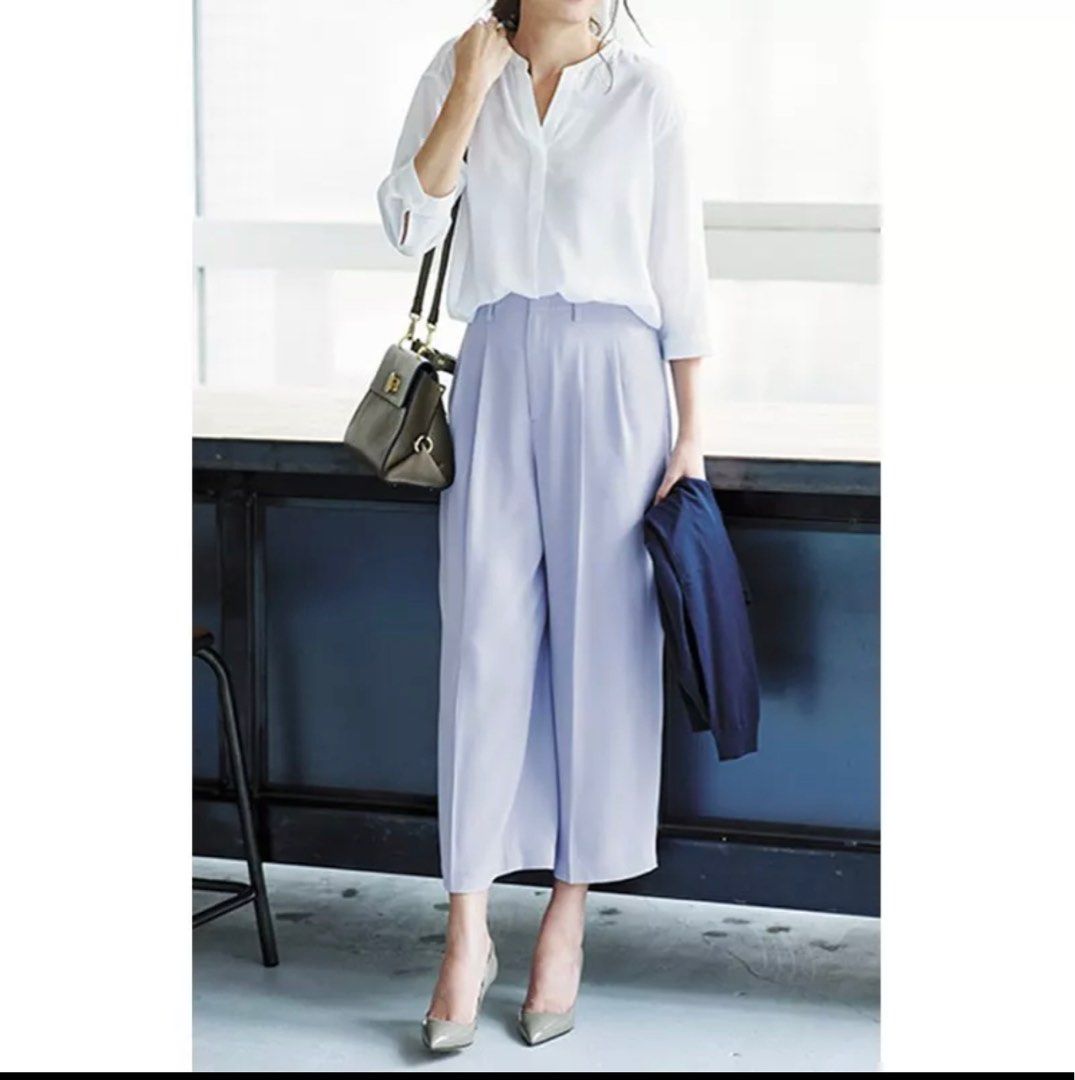 Uniqlo wide leg drape pants Women s Fashion Bottoms Other