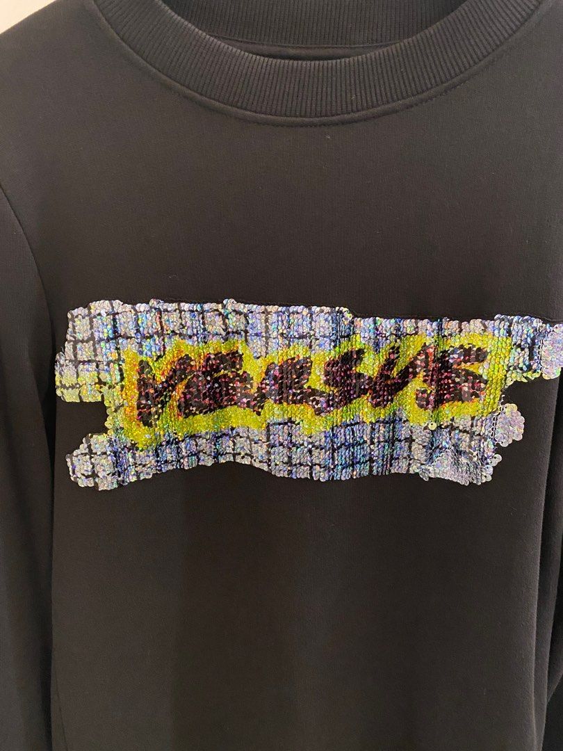 Versace black blouse sweater