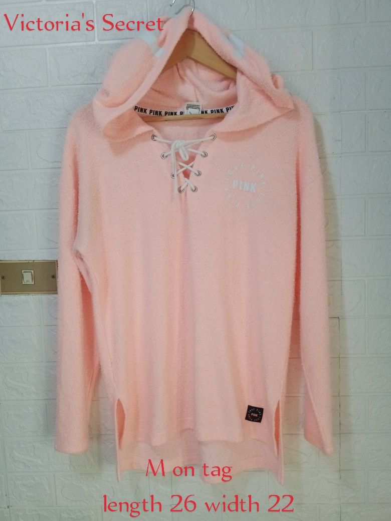 Victoria s Secret Lace up Hoodie Women s Fashion Activewear on