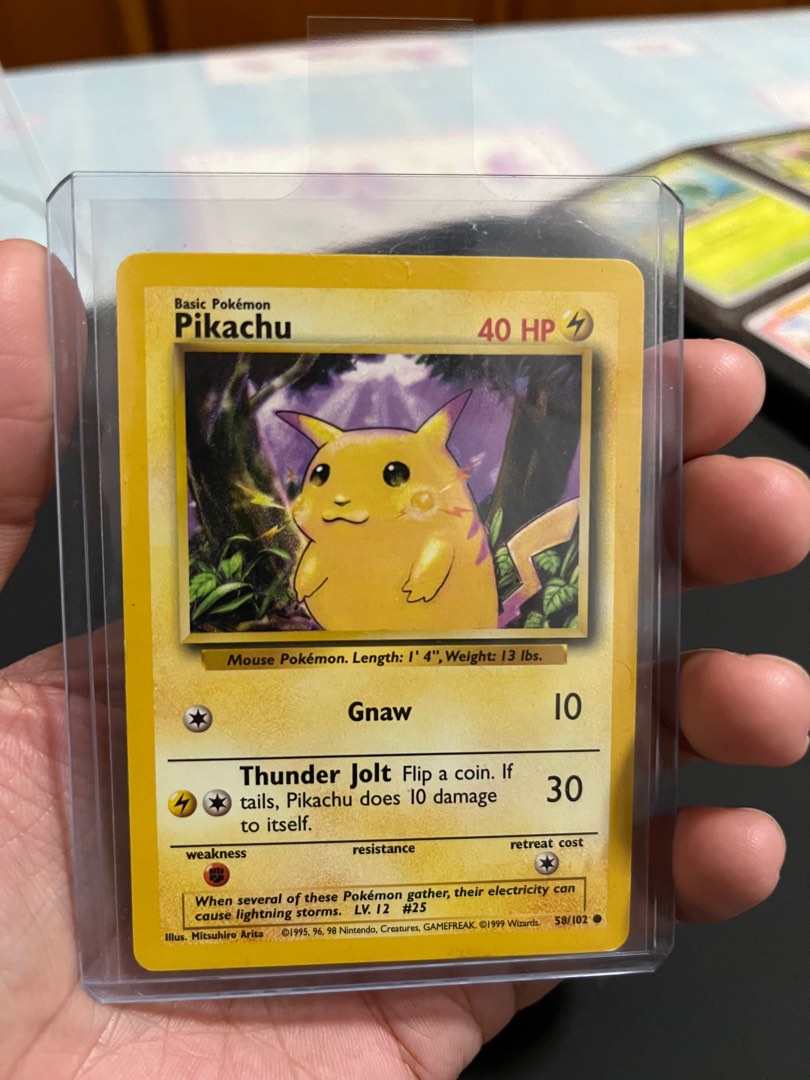 Vintage Pikachu - Base Set - 58/102 - Pokemon Card - EXC / Near