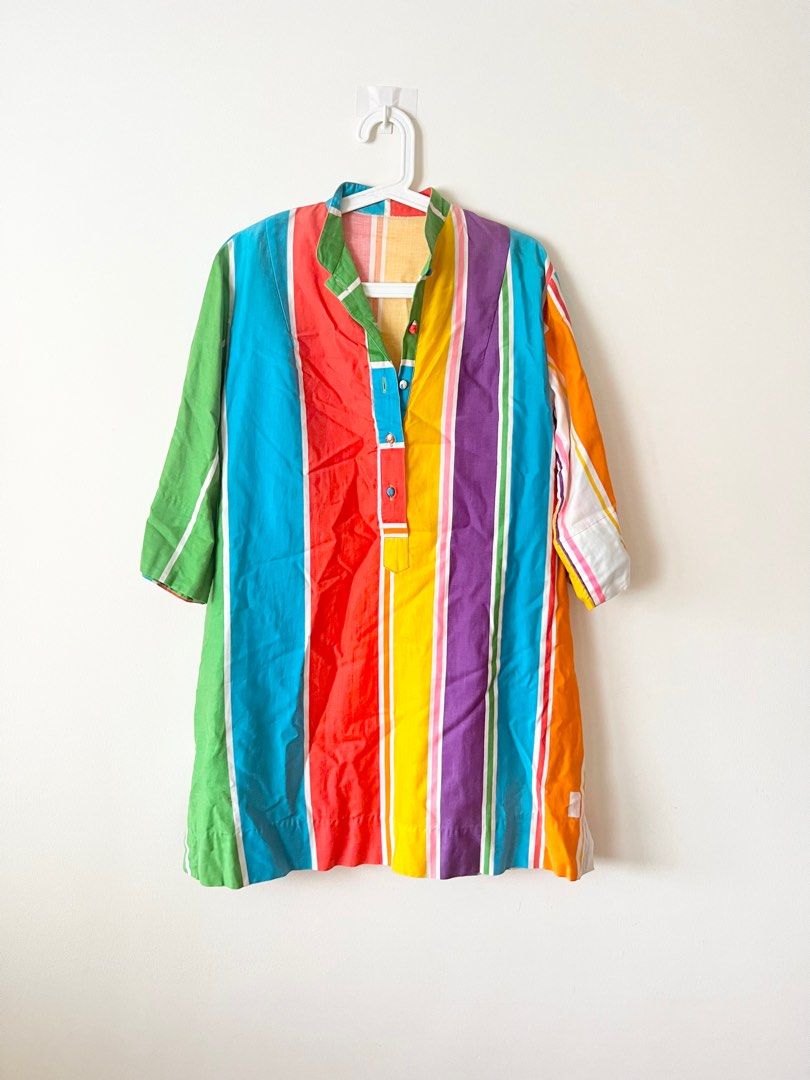 Rainbow discount vintage dress