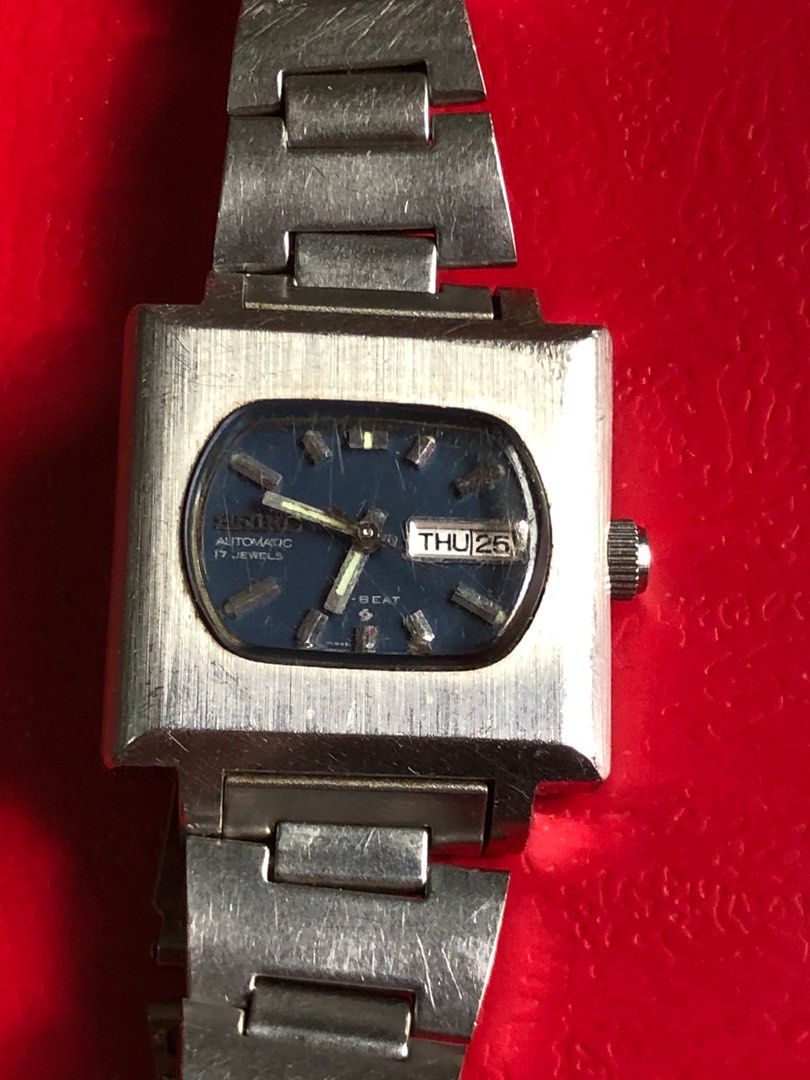 Vintage S Steel Blue Dial Seiko 2906 7000 Hi Beat Automatic