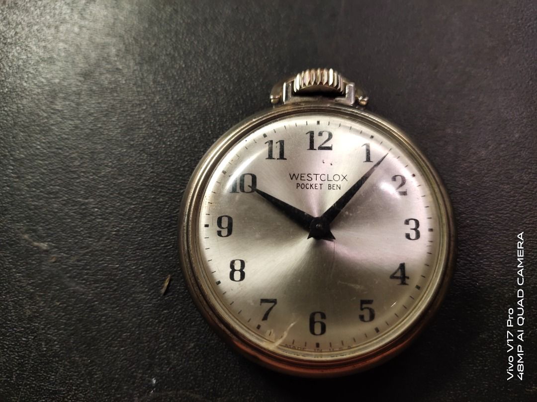 Vintage Westclox Mechanical Hand Winding Pocket Ben Watch Men s