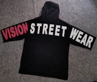VISION STREET WEAR SPELLOUT LOGO TSHIRT WITH HOODIE