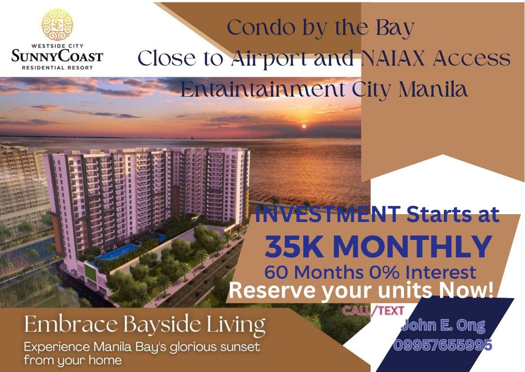 NO DP OKADA luxury Condo Beside near NAIA MOA COD Solaire Ayala Malls