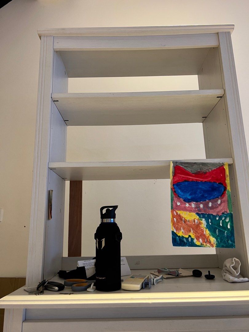 White cupboard / display case., Furniture & Home Living, Furniture