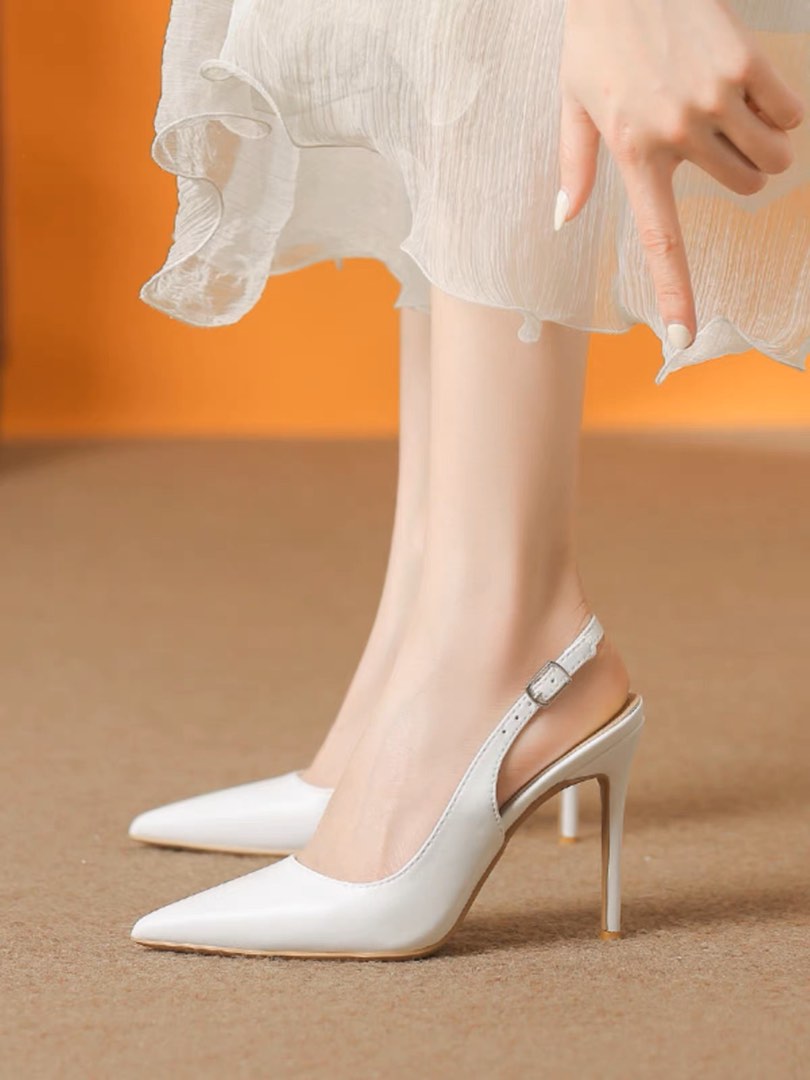 White high heels wedding cheap