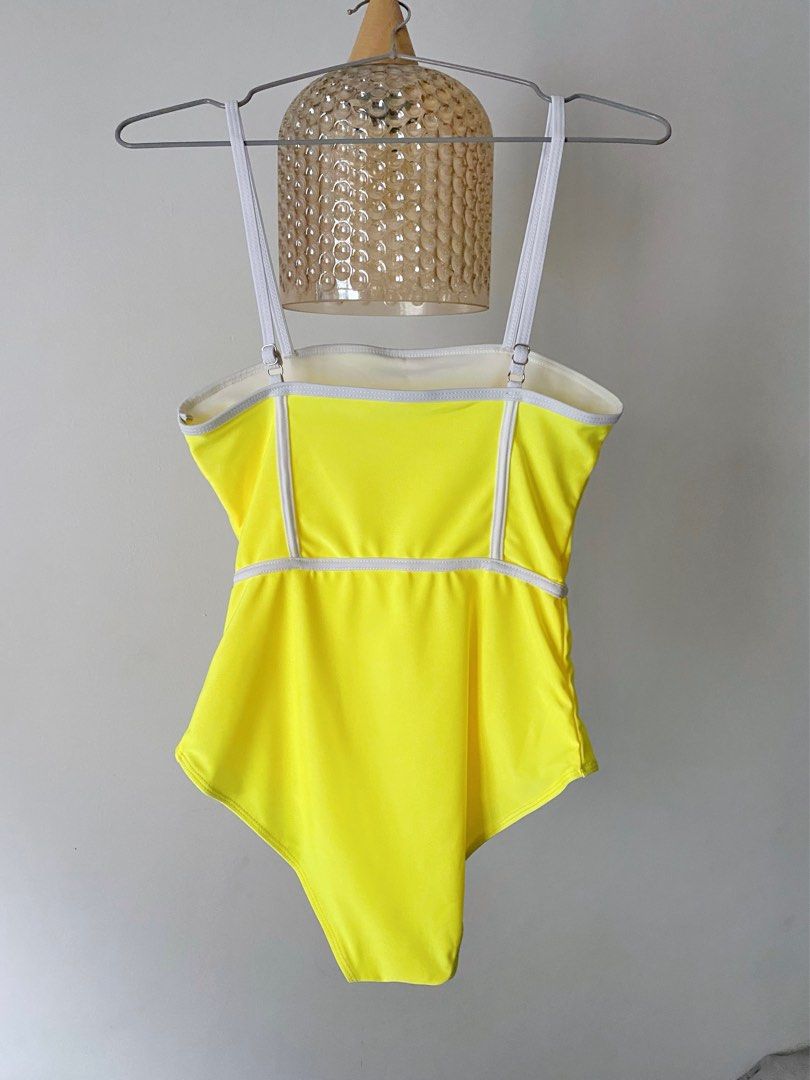 Yellow One piece Swimsuit (Category: Bikinis & Swimsuits) located in Marikina City. Submitted by summerlyyy (Listing ID 1255235620, Image 2). Description: 🤍never used, just stored 🤍no flaws 🤍no pads ✔️fixed price .