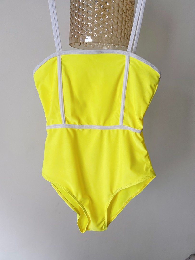 Yellow One piece Swimsuit (Category: Bikinis & Swimsuits) located in Marikina City. Submitted by summerlyyy (Listing ID 1255235620, Image 1). Description: 🤍never used, just stored 🤍no flaws 🤍no pads ✔️fixed price .