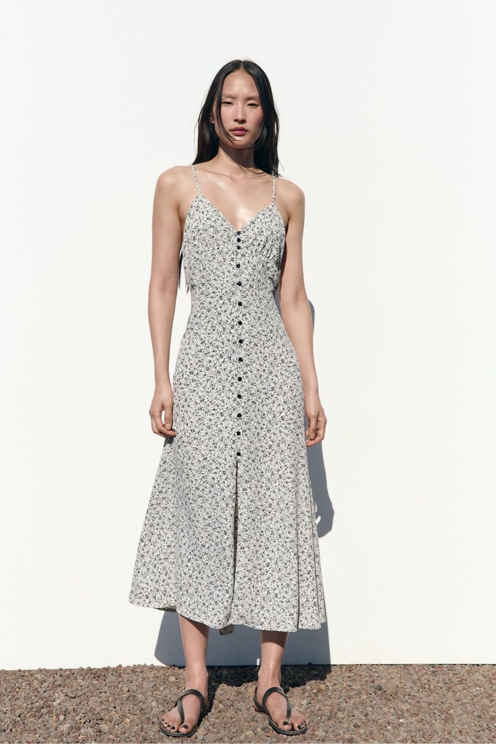 Buttoned dress shop zara