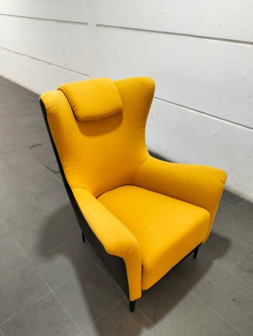 Yellow high back on sale armchair