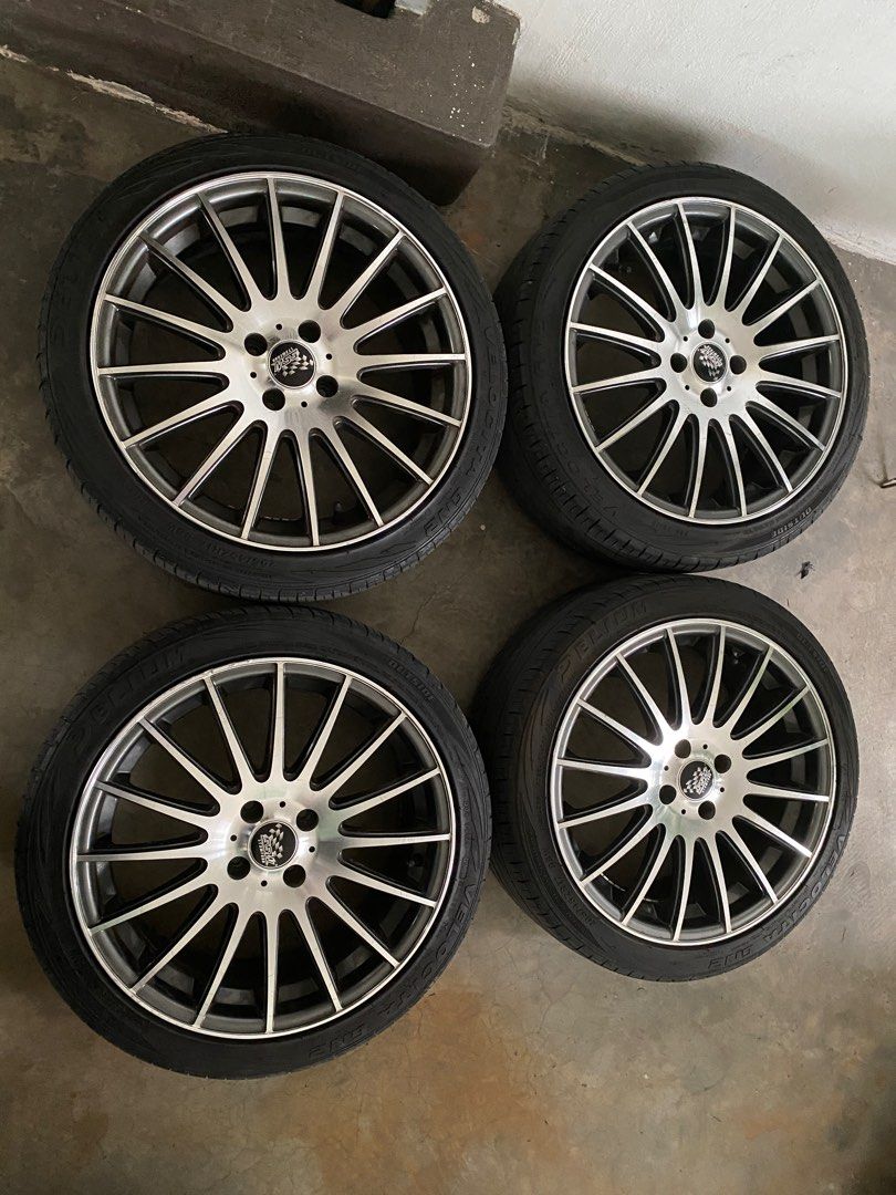 17inch Sport Rim with Tyre 100pcd, Auto Accessories on Carousell