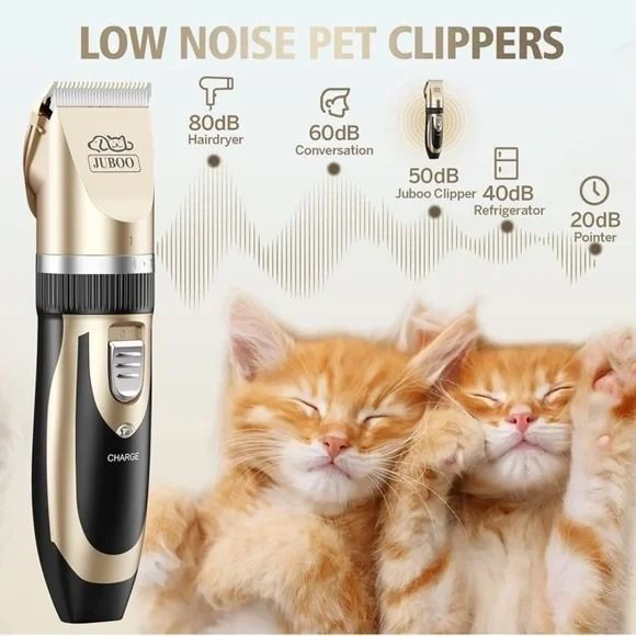 2856 Juboo Dog Clippers Low Noise Professional Dog Grooming Clippers Rechargeable Cordless Quiet Dog Grooming Kit for Dogs Cats Pets Pet Supplies Homes Other Pet Accessories on Carousell