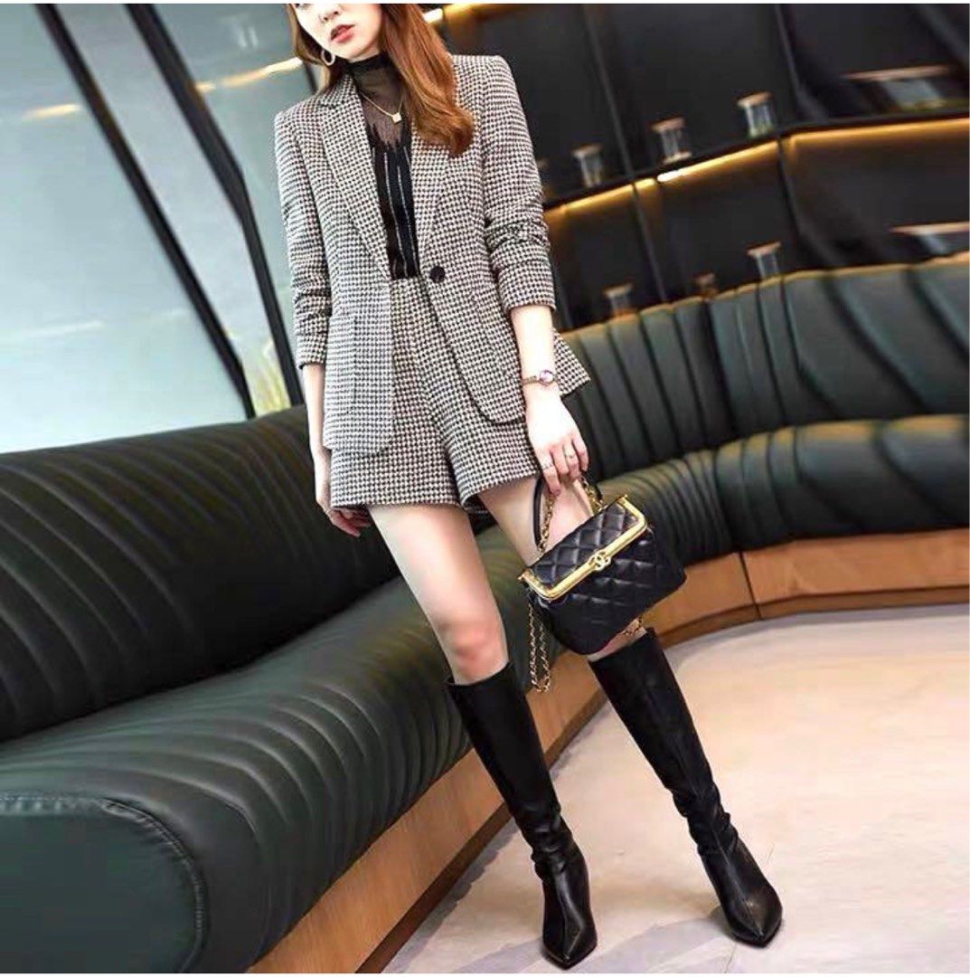 2 piece online blazer short set