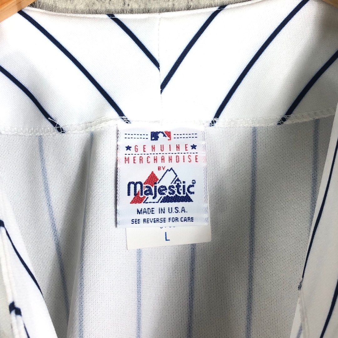 90s MLB NEW YORK YANKEES PINSTRIPES BASEBALL JERSEY, Men's Fashion,  Activewear on Carousell